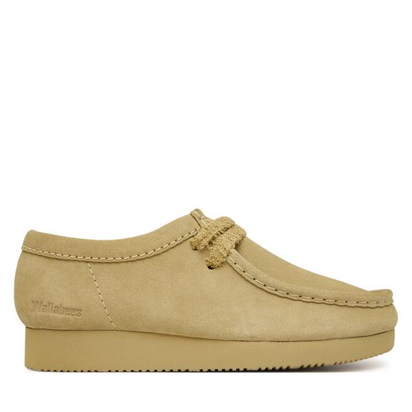 Półbuty Clarks. Brązowe półbuty damskie Clarks, bez wzorów, bez obcasa, na płaskiej podeszwie, bez zapięcia. Za 386.99 zł.