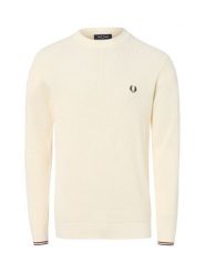 Fred Perry Sweter Mężczyźni Bawełna biały, XL. Białe swetry męskie Fred Perry, m, bez wzorów, z bawełny, bez kołnierzyka, bez ramiączek. Za 799.95 zł.