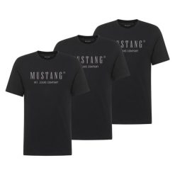 3-Pak T-Shirt Mustang Style Alex Black 1017990 4142. Czarne t-shirty męskie Mustang, uniwersalny, bez wzorów, bez kołnierzyka, bez ramiączek. W wyprzedaży za 119.99 zł.