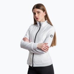 Kurtka hybrydowa damska Sportalm Brina. Białe kurtki sportowe damskie Sportalm, na zimę, bez wzorów, bez ramiączek, bez kaptura, narciarskie. Za 859.99 zł.