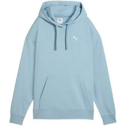 Bluza damska Puma ESS Comfort Hoodie TR. Niebieskie bluzy damskie Puma, na zimę, bez wzorów, z bawełny, klasyczne, bez ramiączek, bez kaptura. Za 168.99 zł.