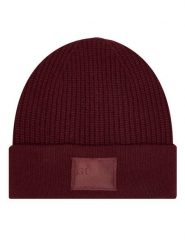 Guess Czapka AW5436 POL03 Bordowy. Czerwone czapki damskie Guess, na zimę, z aplikacjami, z wełny. Za 99.99 zł.