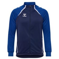 Kurtka z dresu Hummel Lead 2.0. Niebieskie kurtki sportowe damskie Hummel, bez wzorów, z dresówki, bez ramiączek, bez kaptura. Za 251.00 zł.