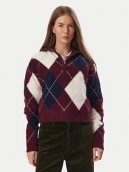 Tommy Jeans Sweter Fluffy DW0DW23351 Fioletowy Regular Fit. Fioletowe swetry nierozpinane damskie Tommy Jeans, xl, bez wzorów, z jeansu, bez kołnierzyka, bez ramiączek. Za 649.99 zł.