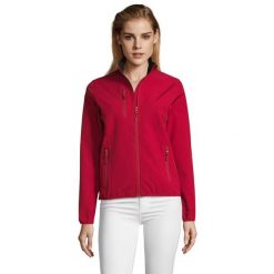 Kurtka Damska Radian Soft Shell. Czerwone kurtki sportowe damskie SOL'S, s, bez wzorów, bez ramiączek, bez kaptura, trekkingowe. Za 181.99 zł.