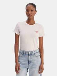 Guess T-Shirt W2YI44 J1314 Różowy Regular Fit. Czerwone t-shirty damskie Guess, l, z aplikacjami, z bawełny, bez kołnierzyka, bez ramiączek. Za 139.99 zł.