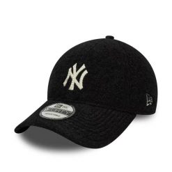 Czapka baseballowa New York Yankees New Era 9Forty Winter Borg. Czarne czapki damskie New Era, na zimę, bez wzorów, z materiału, eleganckie. Za 176.00 zł.