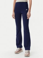 Adidas Legginsy Essentials Small Logo JD3073 Granatowy Flare Fit. Niebieskie legginsy damskie Adidas, bez wzorów, z bawełny. Za 119.99 zł.