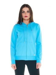 Bluza z bawełna z kaptur na co dzień na siłownię. Niebieskie bluzy damskie LEONE 1947 APPAREL, xl, bez wzorów, z bawełny, bez ramiączek, bez kaptura. Za 105.21 zł.