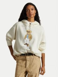 Polo Ralph Lauren Bluza 211A96598001 Écru Relaxed Fit. Bluzy damskie Polo Ralph Lauren, m, bez wzorów, z bawełny, bez ramiączek, bez kaptura. Za 1,299.00 zł.