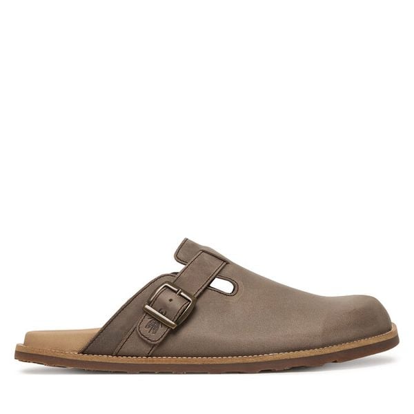 Klapki Fly London. Brązowe klapki męskie Fly London, bez wzorów, bez zapięcia. Za 530.99 zł.