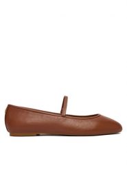 LAUREN RALPH LAUREN Baleriny 802977874002 Brązowy. Brązowe balerinki damskie Lauren Ralph Lauren, bez wzorów, ze skóry, bez obcasa, bez zapięcia. Za 599.99 zł.