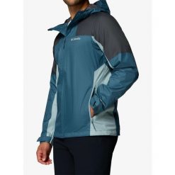 Kurtka przeciwdeszczowa męska Columbia Inner Limits III Jacket. Niebieskie kurtki męskie Columbia, m, bez wzorów, sportowe, bez kaptura. Za 483.99 zł.