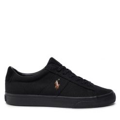 Tenisówki Polo Ralph Lauren. Czarne trampki męskie Polo Ralph Lauren, bez wzorów, bez zapięcia. Za 379.99 zł.