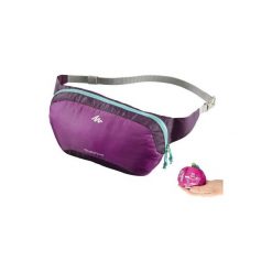 Torba nerka TRAVEL ultra compact. Fioletowe saszetki i nerki męskie QUECHUA, bez wzorów, z materiału. Za 19.99 zł.