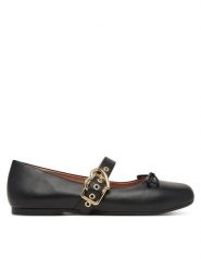 LOVE MOSCHINO Baleriny JA11091G1PIE0000 Czarny. Czarne balerinki damskie Love Moschino, bez wzorów, ze skóry, bez obcasa, bez zapięcia. Za 879.99 zł.