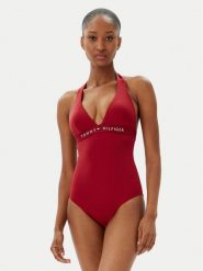 Tommy Hilfiger Strój kąpielowy UW0UW05850 Czerwony. Czerwone stroje kąpielowe damskie Tommy Hilfiger, s, bez wzorów, z syntetyku. Za 239.99 zł.