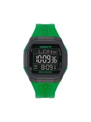 Adidas Zegarek Tech One AOST24566 Zielony. Zielone, cyfrowe zegarki męskie Adidas, bez wzorów. Za 299.99 zł.