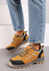 Brązowe Buty Sportowe w Trekkingowym Stylu Zaiss. Brązowe obuwie sportowe damskie Renee, bez wzorów, z jeansu, bez zapięcia, trekkingowe. Za 99.99 zł.