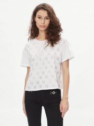 Liu Jo T-Shirt MA4326 J5904 Biały Relaxed Fit. Białe t-shirty damskie Liu Jo, m, bez wzorów, z bawełny, bez kołnierzyka, bez ramiączek. Za 379.99 zł.
