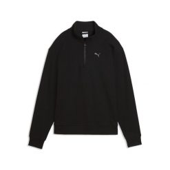 Damska bluza Essentials Elevated Standard z krótkim zamkiem PUMA. Czarne bluzy damskie Puma, na jesień, xl, bez wzorów, z bawełny, klasyczne, bez ramiączek, bez kaptura. Za 219.00 zł.