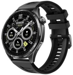 Smartwatch Honor Honor Watch 6 3,71 cm (1.46") AMOLED 46.5 mm Cyfrowy 464 x 464 px Ekran dotykowy Czarny GPS. Czarne, cyfrowe zegarki smartwatch HONOR, bez wzorów. Za 754.99 zł.