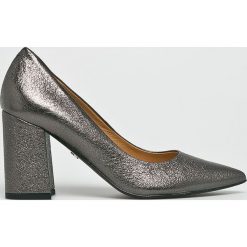 Solo Femme - Czółenka. Szare czółenka damskie Solo Femme, bez wzorów, z materiału, bez obcasa, na obcasie, bez zapięcia. W wyprzedaży za 179.90 zł.