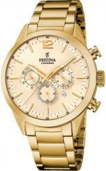Zegarek męski Festina F20633-4 złoty. Żółte zegarki męskie Festina, bez wzorów, złote. Za 1,314.70 zł.