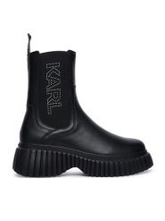 KARL LAGERFELD Botki Kreeper Wedge KL44460 Czarny. Czarne botki damskie KARL LAGERFELD, bez wzorów, ze skóry, bez obcasa, na płaskiej podeszwie, bez zapięcia. Za 1,184.00 zł.