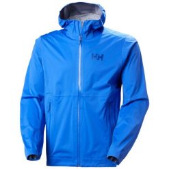 Kurtka wodoodporna Helly Hansen Momentum 3L Stretch. Niebieskie kurtki męskie Helly Hansen, na lato, l, bez wzorów, z materiału, z kapturem. Za 1,029.00 zł.