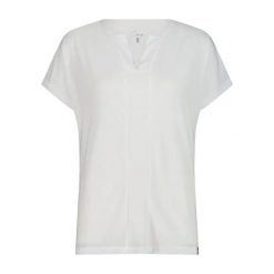 T-shirt z jersey lyocellu damski CMP. Białe t-shirty damskie CMP, s, bez wzorów, z elastanu, wakacyjne, bez kołnierzyka, bez ramiączek. Za 206.80 zł.