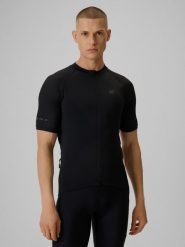 4F Koszulka kolarska męska - czarna XXL. Czarne t-shirty męskie 4F, m, bez wzorów, bez kołnierzyka, bez ramiączek. Za 159.99 zł.