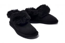EMU AUSTRALIA Platinum Mintaro WP11850 Black, botki damskie. Czarne botki damskie Emu Australia, na zimę, bez wzorów, ze skóry, bez obcasa, bez zapięcia. Za 579.90 zł.