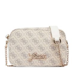 Torebka Guess. Białe listonoszki damskie Guess, z aplikacjami, bez dodatków. Za 294.99 zł.