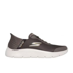 Tenisówki Skechers Model Slip Ins: Go Walk Kolor Brązowy. Białe trampki męskie Skechers, bez wzorów, z tkaniny, casualowe, bez zapięcia. Za 309.00 zł.