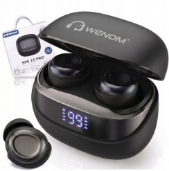 Słuchawki Wenom Słuchawki TWS WENOM SPE 15 PRO Bluetooth 5.4 Wyświetlacz Rozmowy HD Dzwięk. Słuchawki bezprzewodowe Wenom. Za 129.00 zł.