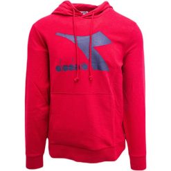 Bluza z kapturem Diadora Big Logo, Mężczyźni. Czerwone bluzy męskie Diadora, m, bez wzorów, z bawełny, z kapturem. Za 290.00 zł.