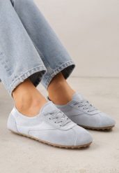 Niebieskie Sneakersy Kultowe Tenisówki Y2K z Imitacji Zamszu Nerialle. Niebieskie trampki i tenisówki damskie Renee, bez wzorów, z koronki, bez zapięcia. Za 79.99 zł.