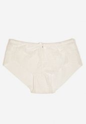 Białe Majtki o Kroju Fig z Koronką i Kokardą Paririda. Białe majtki damskie Born2be, z koronki. Za 4.99 zł.
