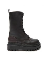 Calvin Klein Jeans Sztyblety Flatform Lace Up Boot Mg Lth YW0YW01544 Brązowy. Brązowe botki damskie Calvin Klein Jeans, bez wzorów, z jeansu, bez obcasa, na płaskiej podeszwie, bez zapięcia. Za 719.99 zł.