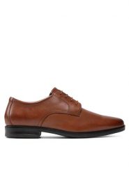Clarks Półbuty Howard Walk 261620177 Brązowy. Brązowe buty wizytowe męskie Clarks, bez wzorów, ze skóry, bez obcasa, bez zapięcia. Za 289.99 zł.
