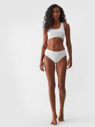 4F Bielizna figi (2-pack) damskie - białe L. Biała majtki damskie 4F, z bawełny. W wyprzedaży za 39.99 zł.