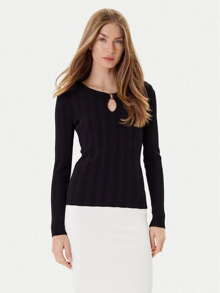 Marciano Guess Sweter 5YGR29 5875Z Czarny Slim Fit. Czarne swetry nierozpinane damskie Marciano Guess, xs, z aplikacjami, z syntetyku, bez kołnierzyka, bez ramiączek. Za 259.99 zł.