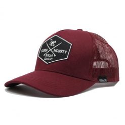 Czapka Trucker - 5 Paneli / Jeden rozmiar (Bordowy/Beżowy). Czerwone czapki damskie SURF MONKEY, bez wzorów, sportowe. Za 159.95 zł.