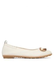 Hispanitas Baleriny HV263931 C004 Beżowy. Brązowe balerinki damskie Hispanitas, bez wzorów, ze skóry, bez obcasa, bez zapięcia. Za 479.99 zł.