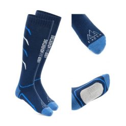 Skarpety narciarskie KADVA Woolan. Niebieskie skarpetki damskie KADVA, bez wzorów. Za 49.99 zł.