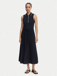 Tommy Hilfiger Sukienka codzienna 1985 Pleated WW0WW49621 Granatowy Regular Fit. Niebieskie sukienki damskie Tommy Hilfiger, na co dzień, s, bez wzorów, z syntetyku, bez kołnierzyka, bez ramiączek, proste. Za 799.99 zł.