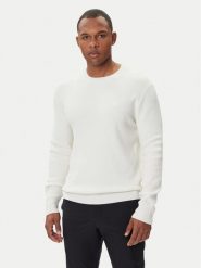 Calvin Klein Sweter LV04LB327G Écru Regular Fit. Swetry męskie Calvin Klein, l, bez wzorów, z bawełny, bez kołnierzyka, bez ramiączek. Za 399.99 zł.