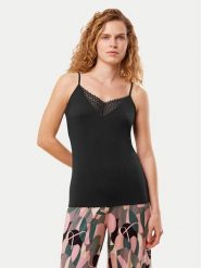 Triumph Koszulka piżamowa Aura Spotlight 10221405 Czarny Regular Fit. Czarne piżamy damskie Triumph, bez wzorów, bez ramiączek. Za 96.00 zł.