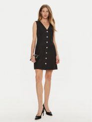 Guess Sukienka koktajlowa Doris W4BK11 WGIF2 Czarny Slim Fit. Czarne sukienki damskie Guess, xs, z aplikacjami, z wiskozy, wizytowe, bez kołnierzyka, bez ramiączek. Za 489.99 zł.
